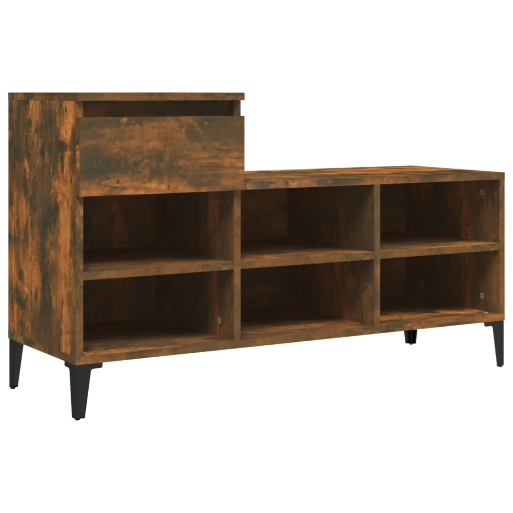 Scarpiera mobile contenitore per scarpe mobile per ingresso/corridoio/soggiorno 102 x 36 x 60 cm legno ingegnerizzato marrone 02_0021550
