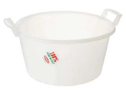 BACINELLA TONDA IN POLIETILENE COLORE NEUTRO- - ø cm.35 da lt.13 - 4 pezzi STEFANPLAST