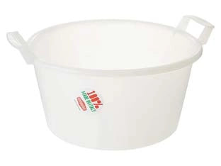 BACINELLA TONDA IN POLIETILENE COLORE NEUTRO- - ø cm.35 da lt.13 - 4 pezzi STEFANPLAST