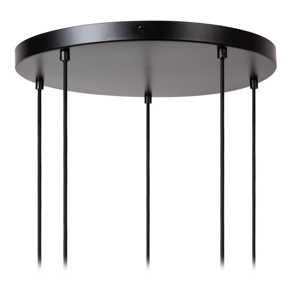 Lampadario Lucide Ilona 5 luci vetro multicolore E27