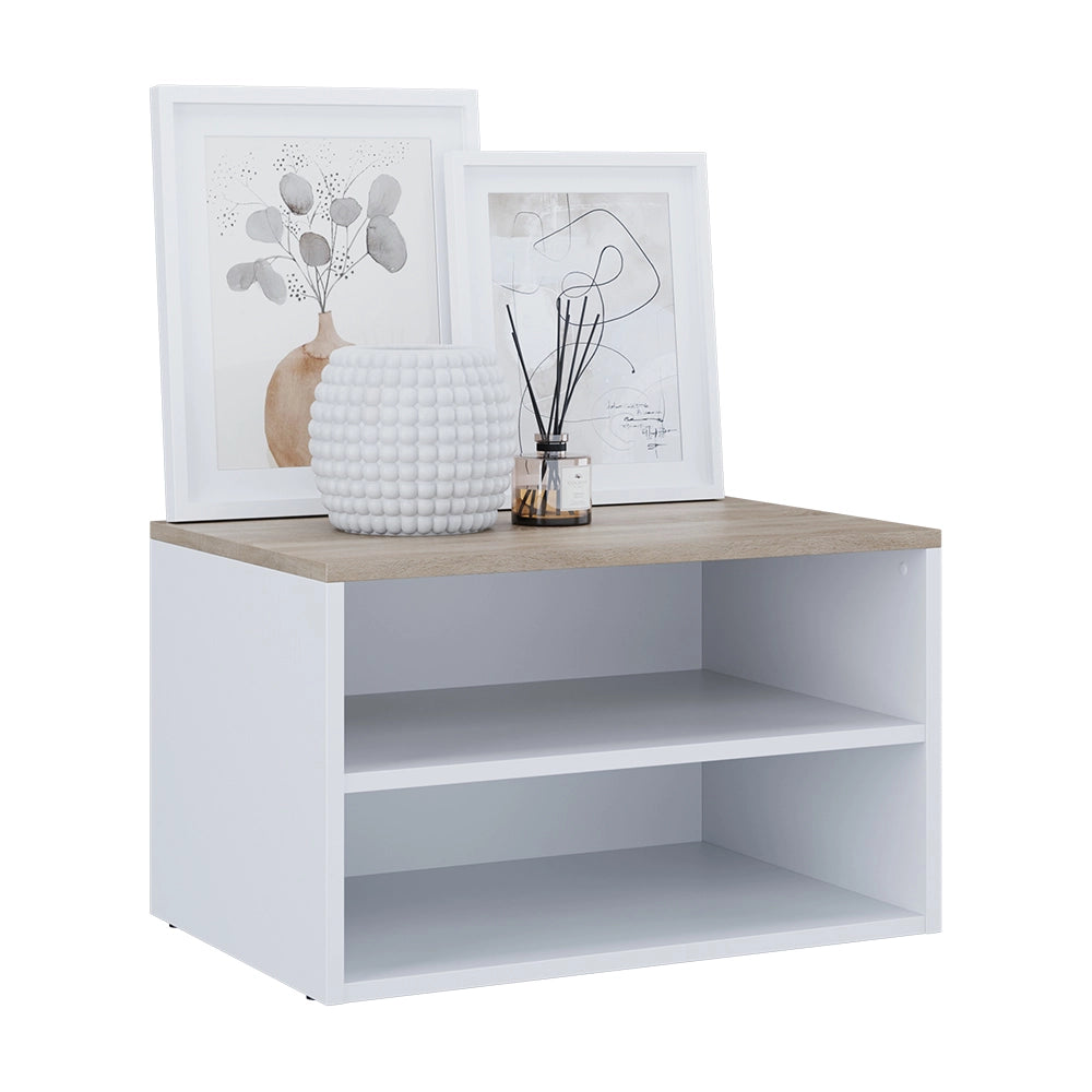 Vicco Cassettiera Bianco/Sonoma 60 x 36 cm con 2 scomparti