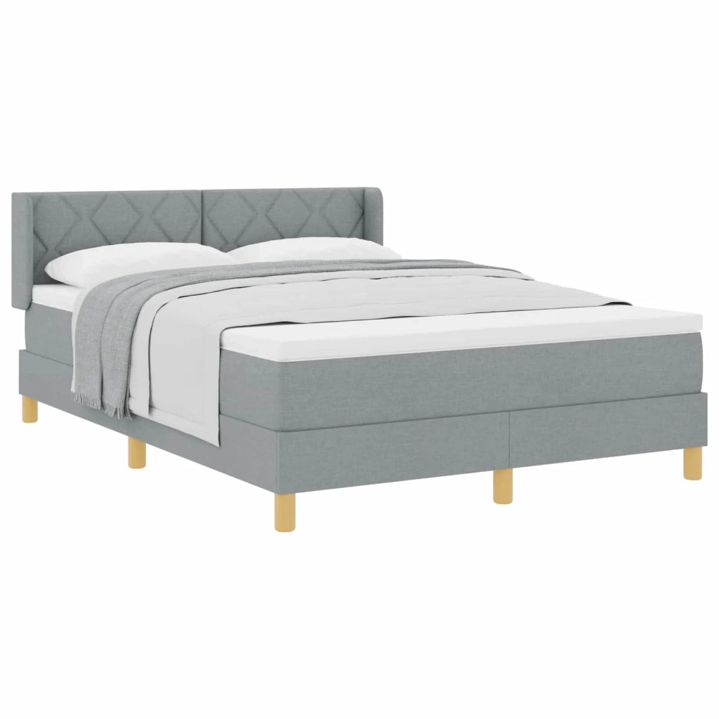 <strong>Letto a Molle< / strong> Grigio chiaro 160 x 200 cm