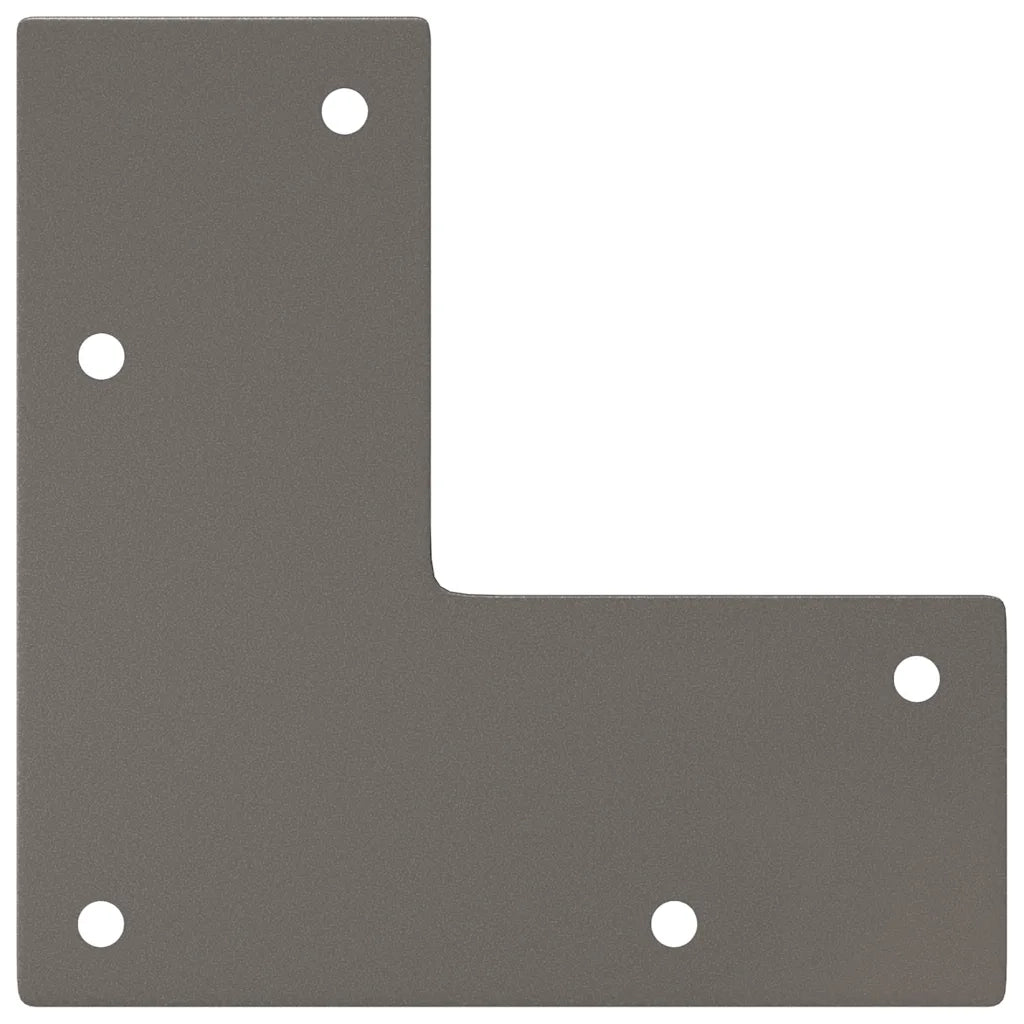 Gambe a forcina per tavolino 4 pz in acciaio naturale 10 cm in acciaio massiccio 4012411