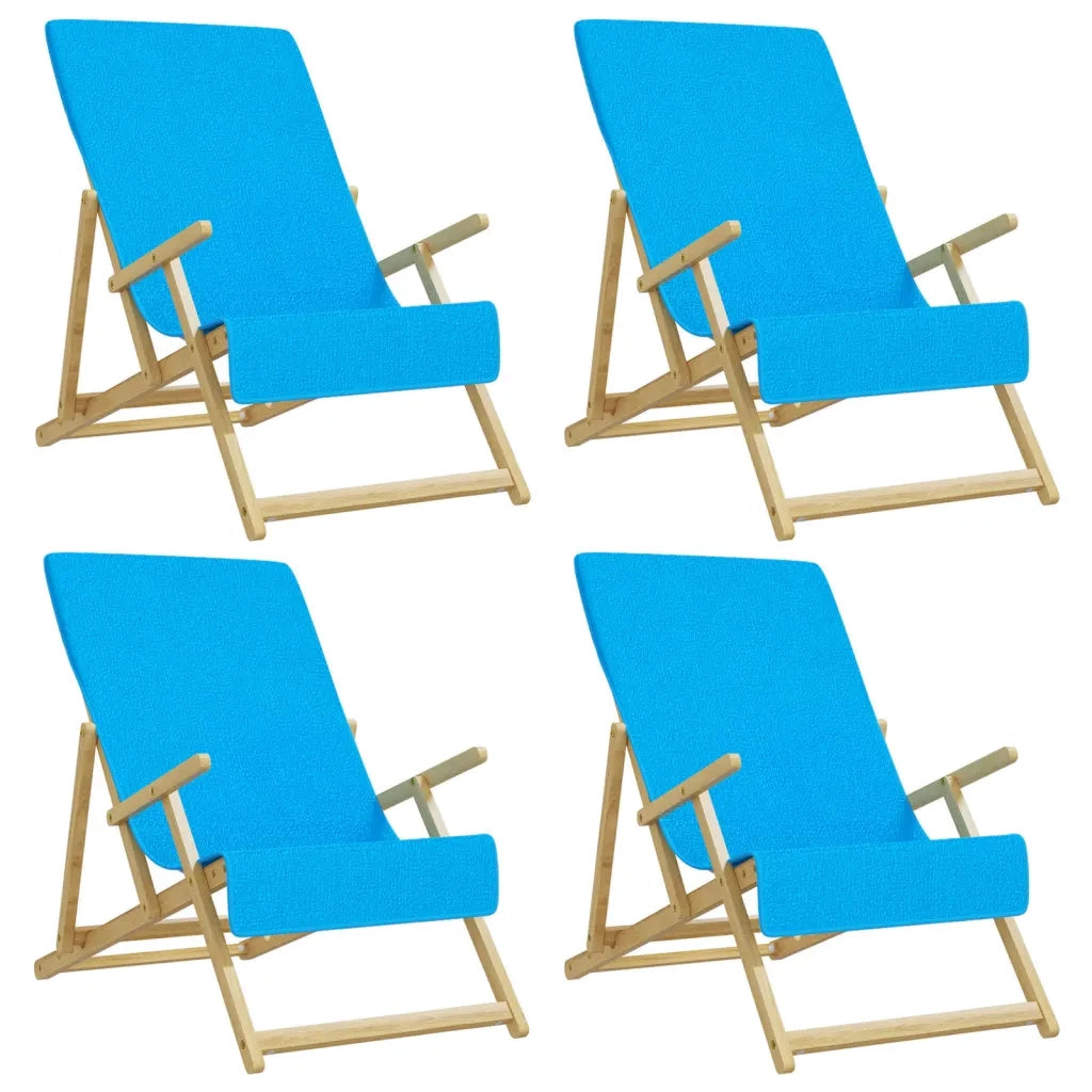 Asciugamani da Spiaggia 4 pz Turchese 60x135 cm Tessuto 400 GSM CFW1503186