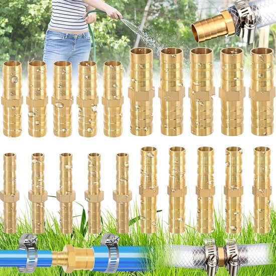 Connettori in rame per tubi idraulici - 20 pezzi - Connettori a vite per tubi di 6 mm 8 mm 10 mm 12 mm.