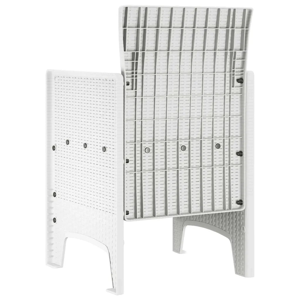 Sedia da Giardino 2 pcs Bianco 53 x 49 x 85 cm Polipropilene 847462