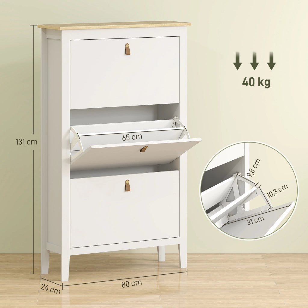 Armadio per scarpe con 3 cassetti ¨C Minimal ¨C bianco