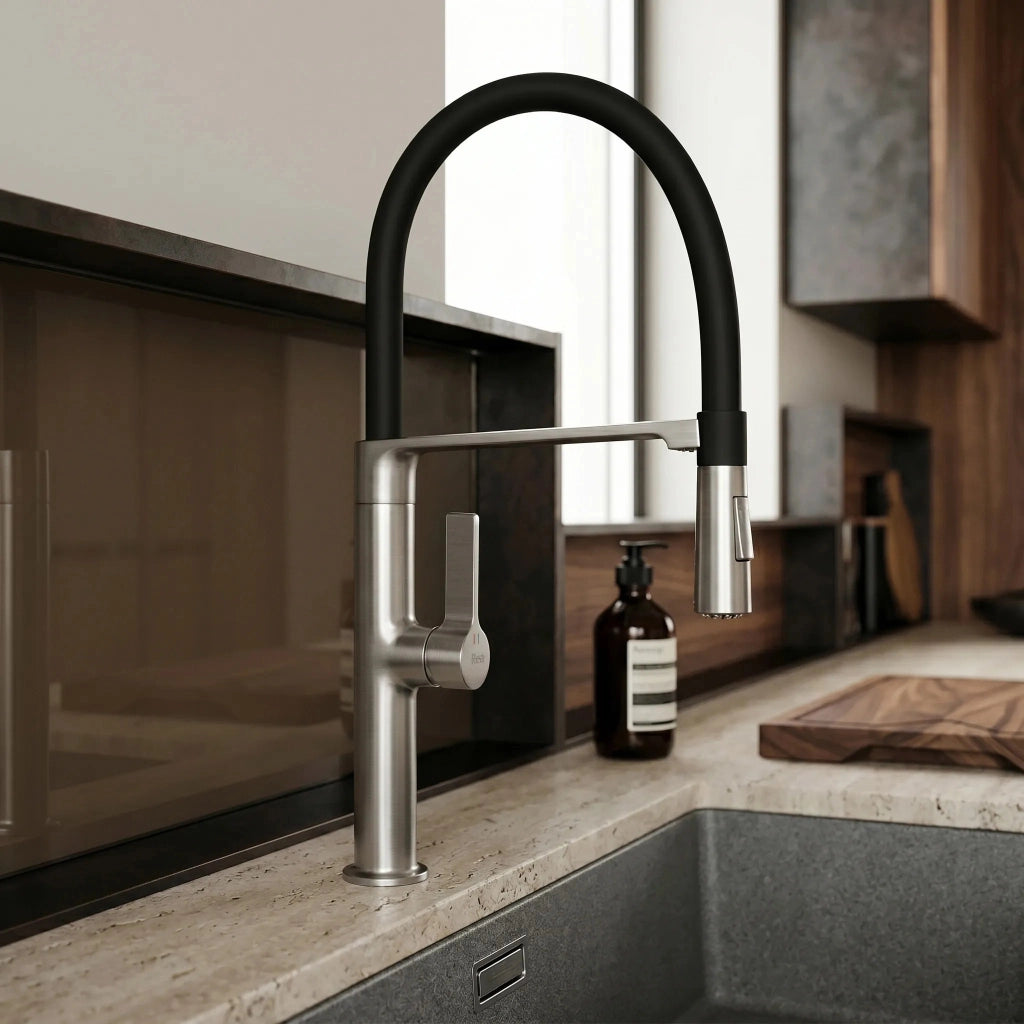 Rubinetto Da Cucina Rea Lago Brush Nickel