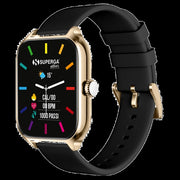 Smartwatch superga alluminio gold quadrata silicone black f  swt-stc006