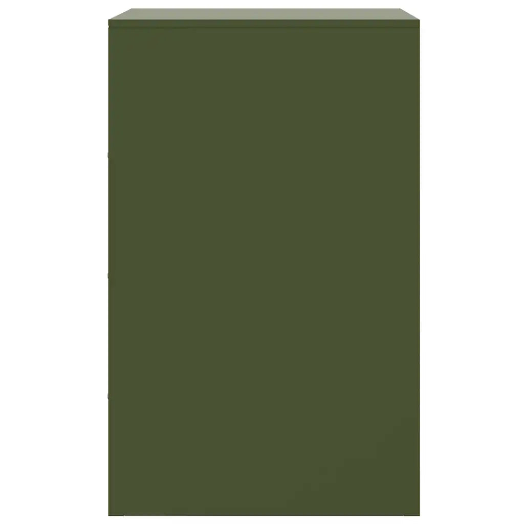 Comodini 2 pz Verde Oliva 34,5x39x62 cm in Acciaio