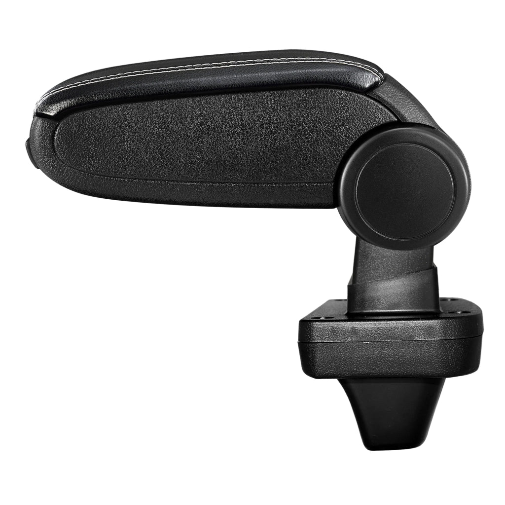 Bracciolo centrale per Opel Astra K con vano portaoggetti - imbottito - similpelle - nero con cuciture bianche 03_0011356