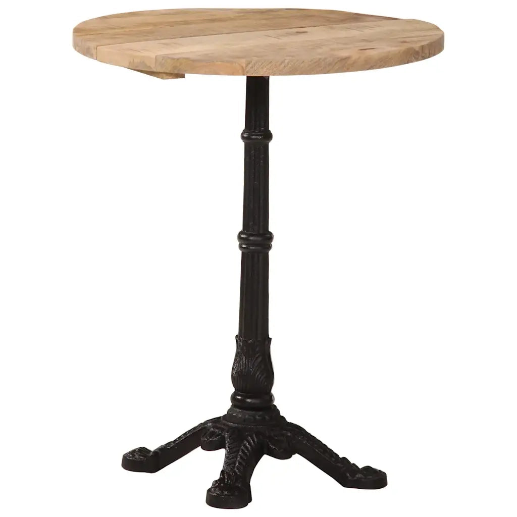 Tavolino da Bistrot ?60x76 cm in Legno di Mango Grezzo