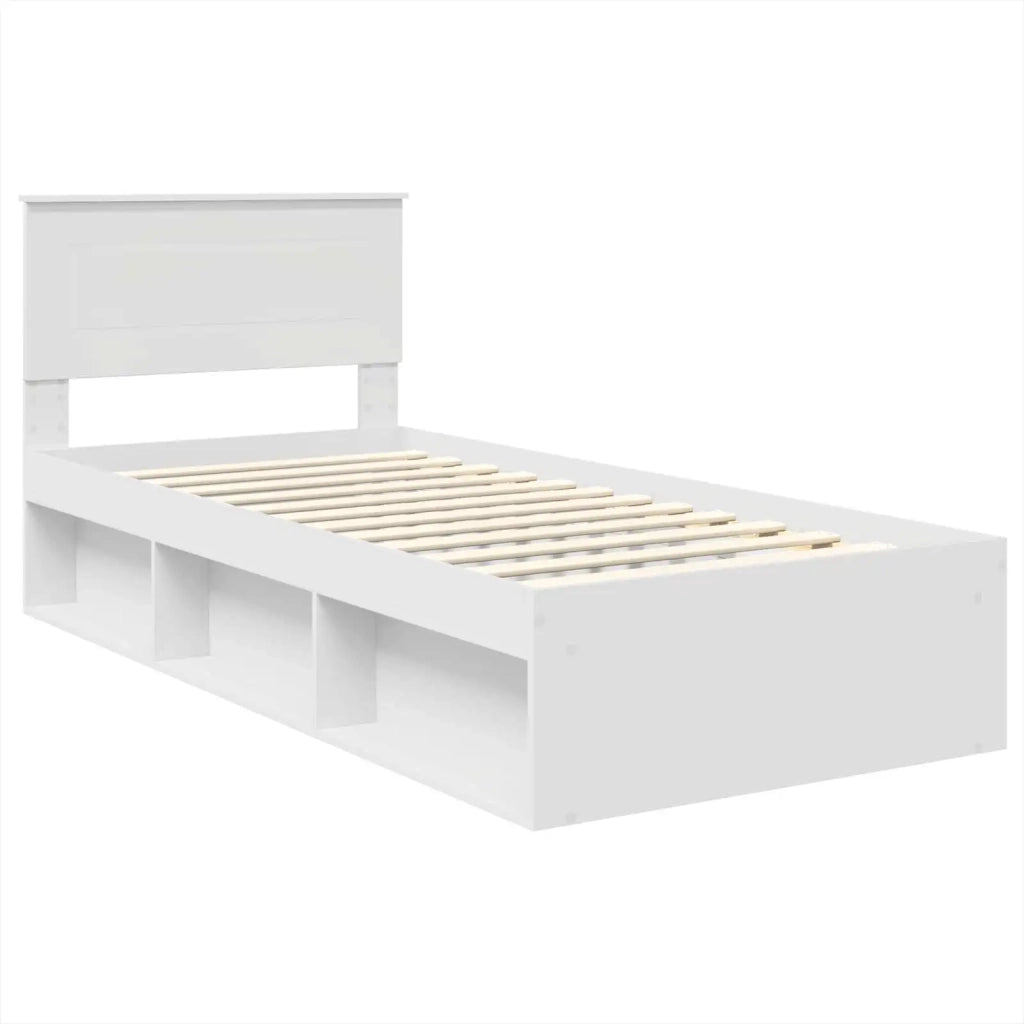 Struttura del letto Bianco 75 x 190 cm Legno multistrato 3407940