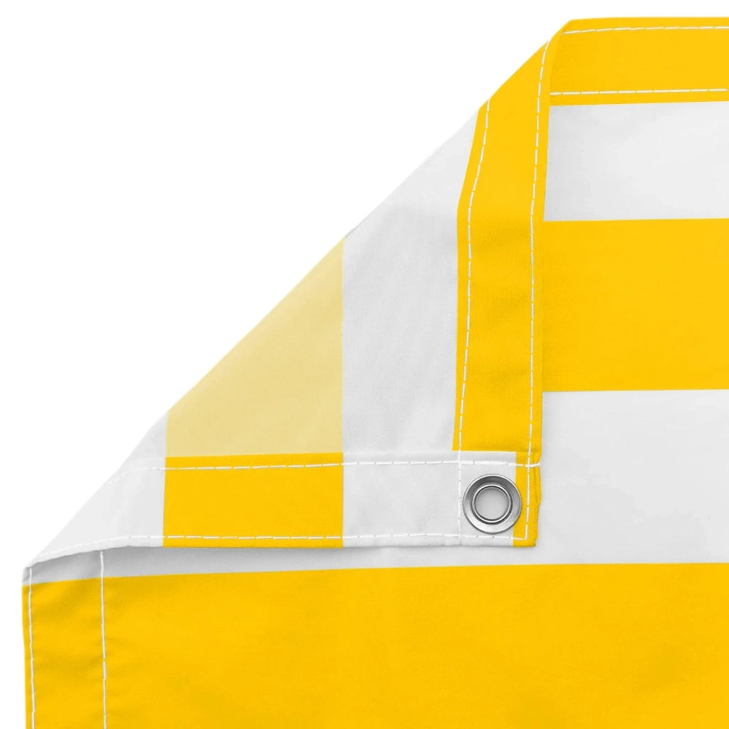 Schermo da balcone Giallo e Bianco 110 x 300 cm Tessuto Oxford 42030629