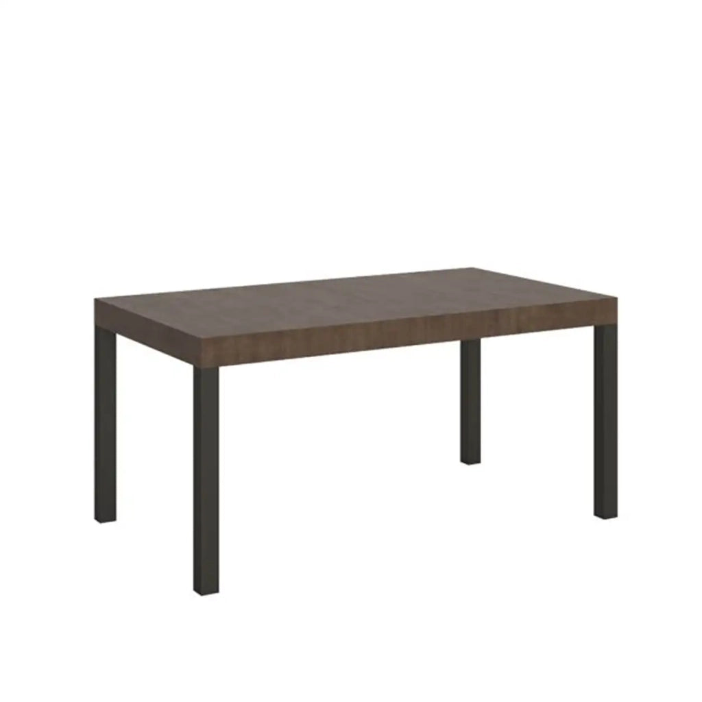 Tavolo allungabile 160/244x80 cm Everyday colore noce gambe antracite
