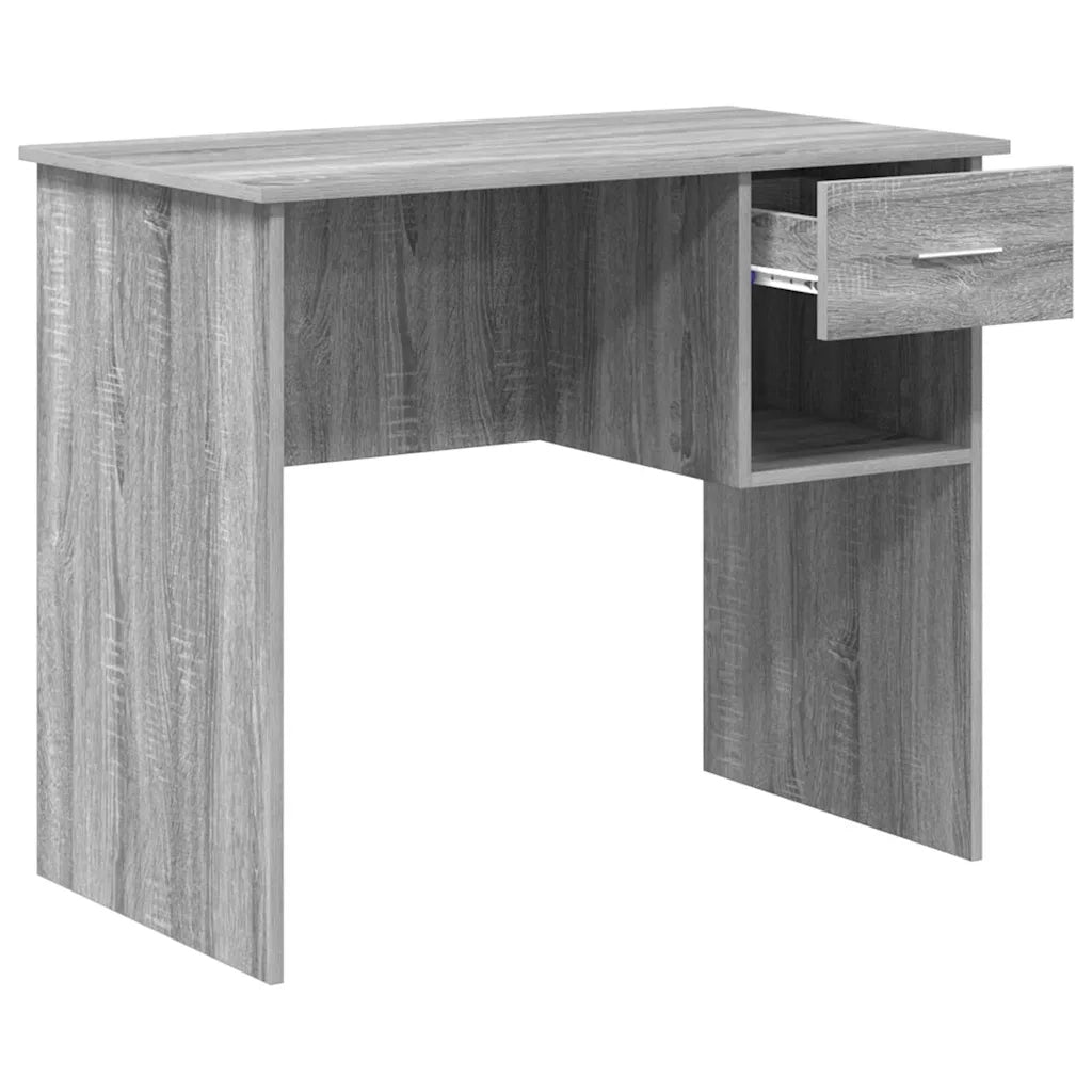 Scrivania | Tavolo da Ufficio Grigio Sonoma 90 x 49 x 75 cm Legno multistrato