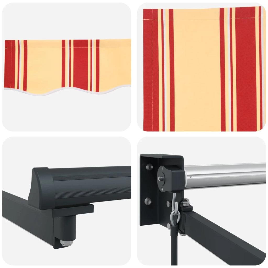 Tenda retrattile manuale con LED Multicolore 3 x 2,5 m 3419425