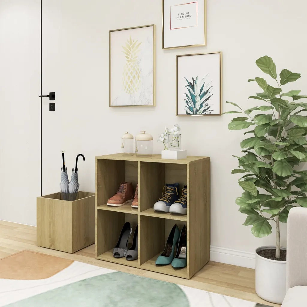Scarpiera Ingresso-Scaffale per scarpe Rovere Sonoma 105x35,5x70 Legno Multistrato