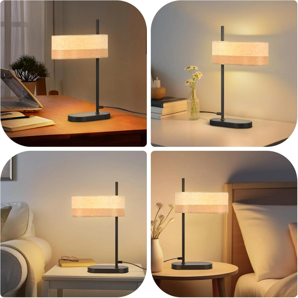 ZMH Lampada da tavolo vintage E14 1 luce con cavo senza lampadina per scrivania camera letto