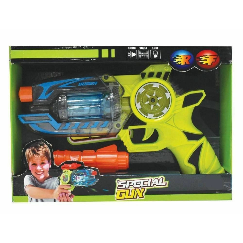 Trade Shop - Special Gun Super Pistola Giocattolo Con Luci E Suoni Vibra Gioco Bambini -