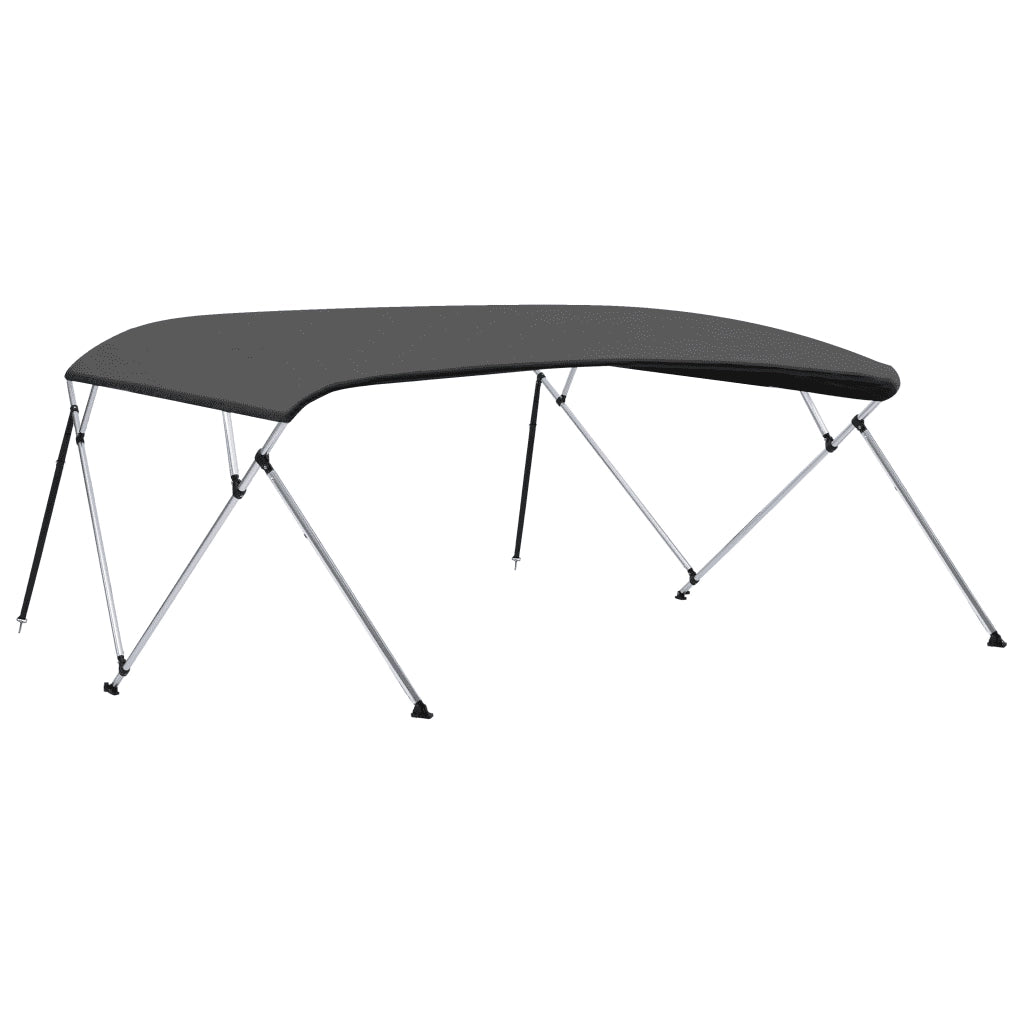 Bimini di Prua Tendalino 4 Archi-Tenda da Sole per Bimini di Prua Antracite 243x(230-244)x137 cm