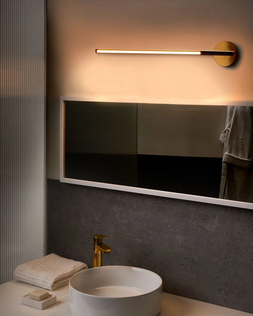 Lampada a led per specchi per quadri Metallo oro 56 cm Luce Camera da letto Soggiorno Bagno Specchio Lampada Design moderno Glam