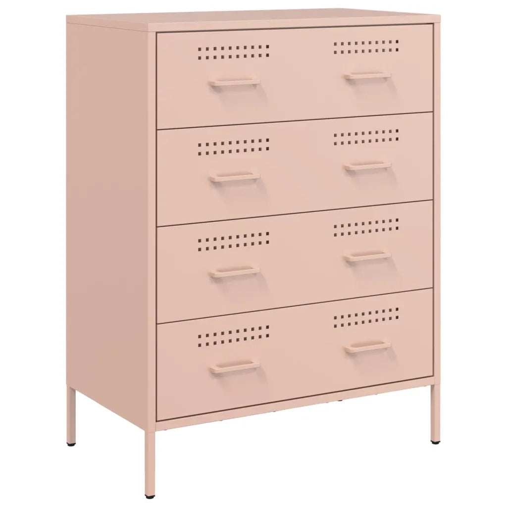Credenza | Madia | Buffet da pranzo | Armadio da pranzo Rosa 68x39x89 cm in Acciaio