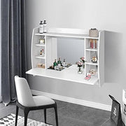 Banco da Bagno con Specchio e Supporto per Trucco
