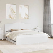 Struttura del letto-Giroletto-Rete del Letto Bianco 180 x 200 cm Legno Ingegnerizzato 580080