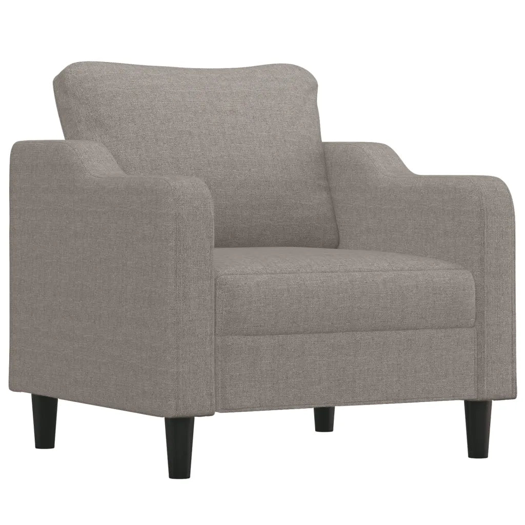Set di Divani 4 pz con Cuscini Tortora in Tessuto