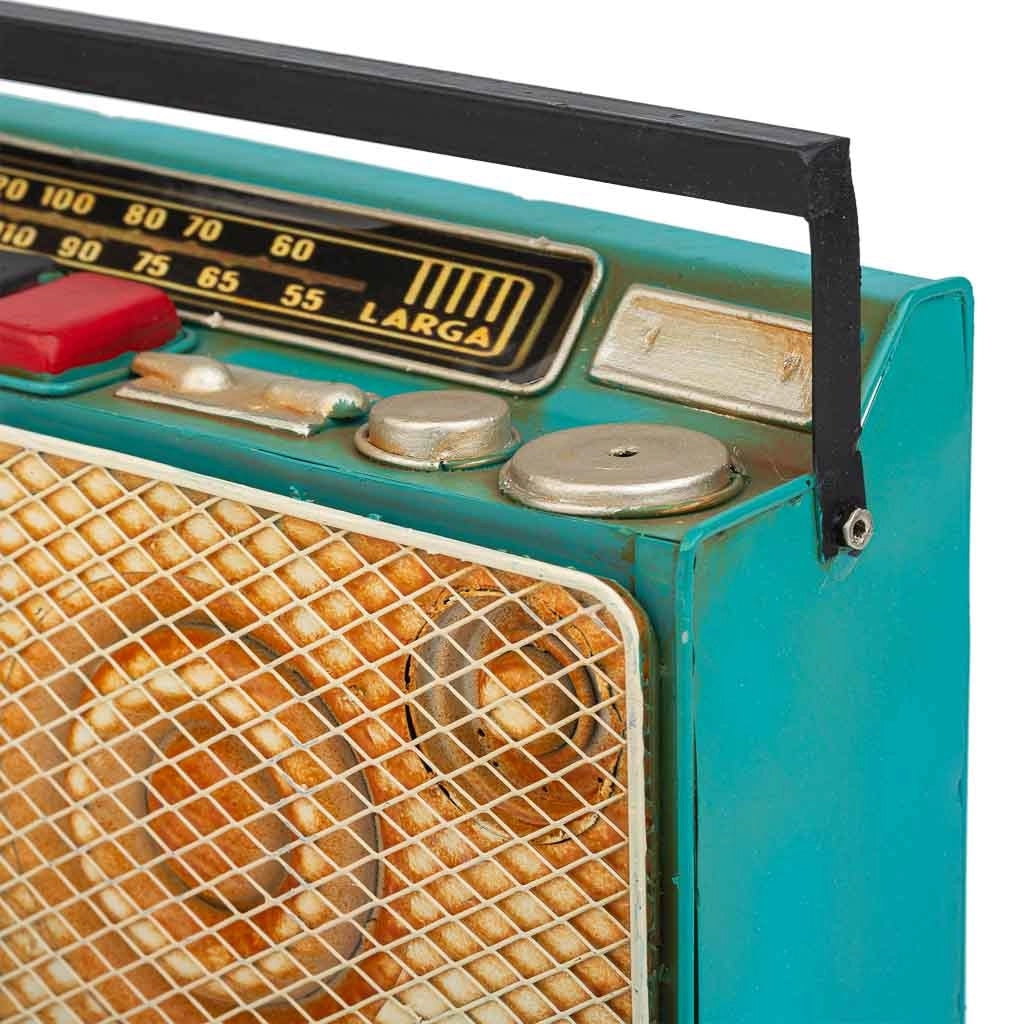 Radio metallo verde 23x17x7,5h