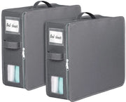 Set di ripostigli per lenzuola 2 in 1, organizzatore di lenzuola pieghevole per armadio con cerniere e vetrina, borsa di stoccaggio Oxford per lenzuola king size e queen size, coperte e federe.