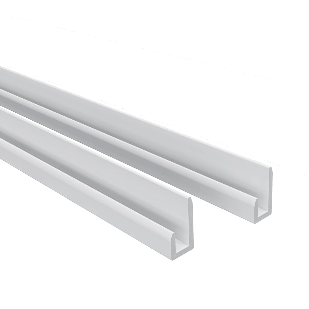 90x210 cm Pannello Doccia Realizzato in Alluminio Spessore 3mm con Profili Finitura Bianco Alba per Rivestimento Parete Bagno