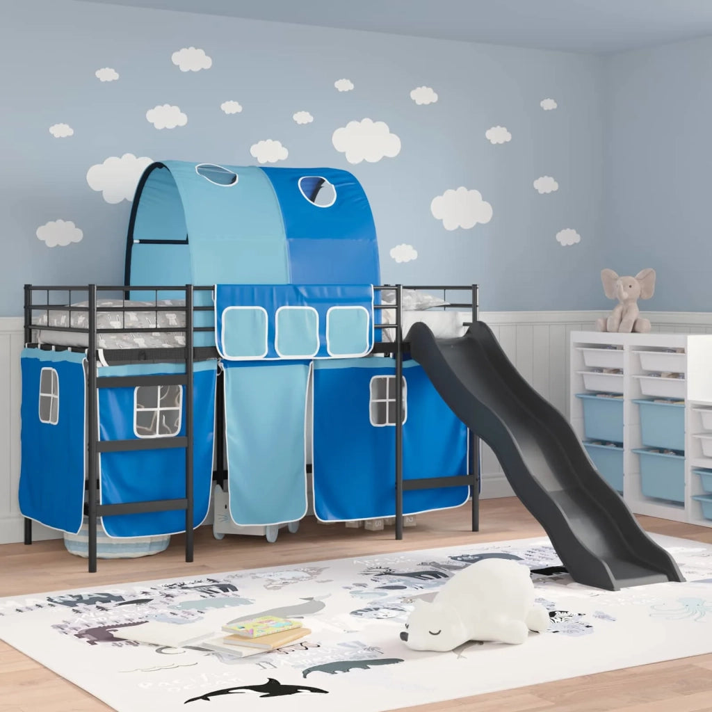 Struttura del letto loft per bambini Nero e Blu 90 x 190 cm 42020838