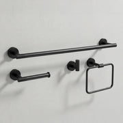 Set Accessori Da Bagno Grid Black 4 Pezzi