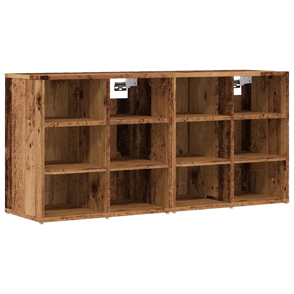 Scarpiere 2 pz-Set di 2 Scaffale per scarpe Legno Antico 52x30x50 cm