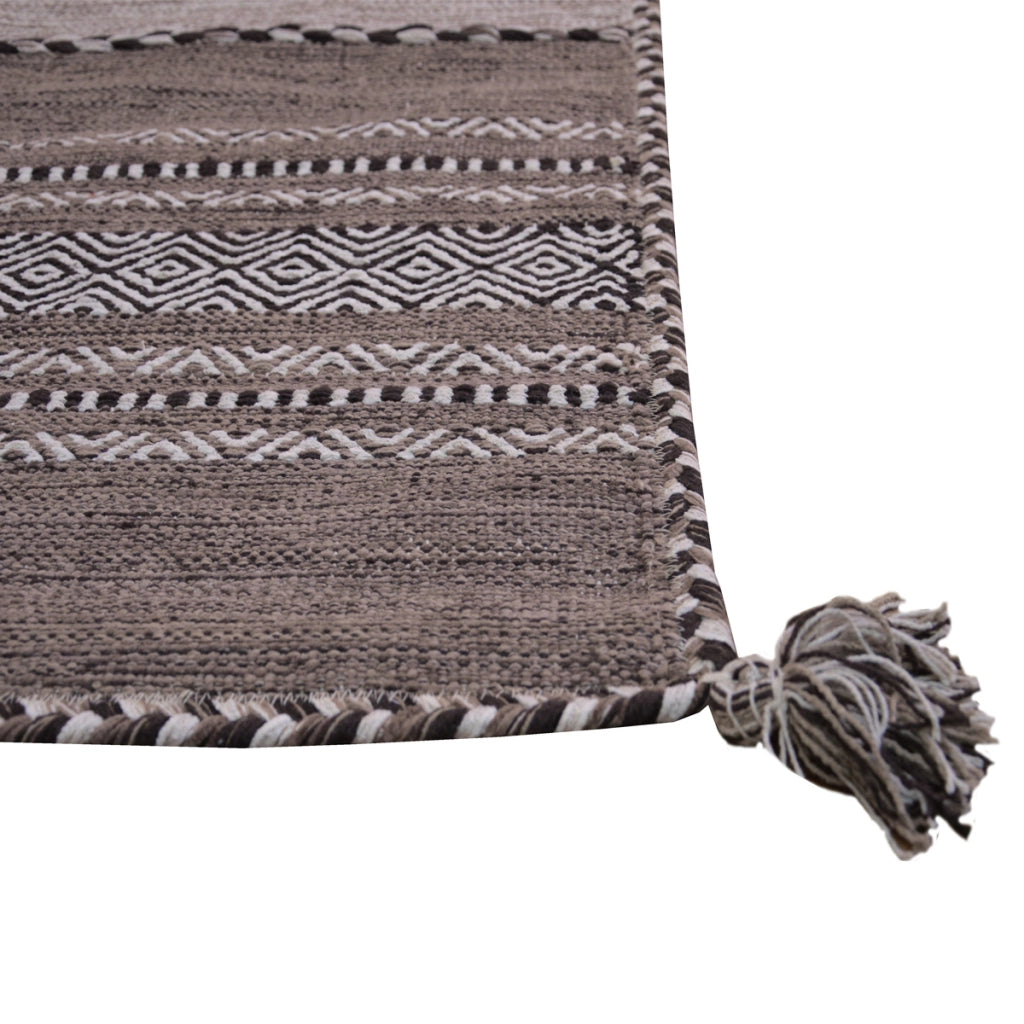 Tappeto ANTIQUE KILIM BEIGE cm.120x180 tessuto a mano in cotone e ciniglia