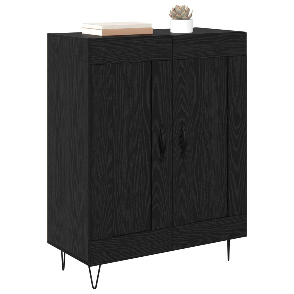 Credenza | Madia | Buffet da pranzo | Armadio da pranzo Rovere Nero 69,5 x 34 x 90 cm
