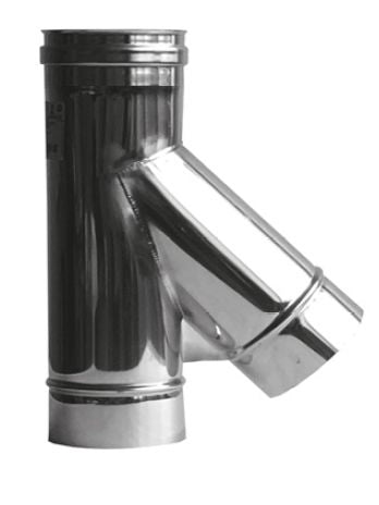 Canna Fumaria - Raccordo Braga 45° Monoparete  ACCIAIO INOX AISI 316  -Vari Diametri- ø150