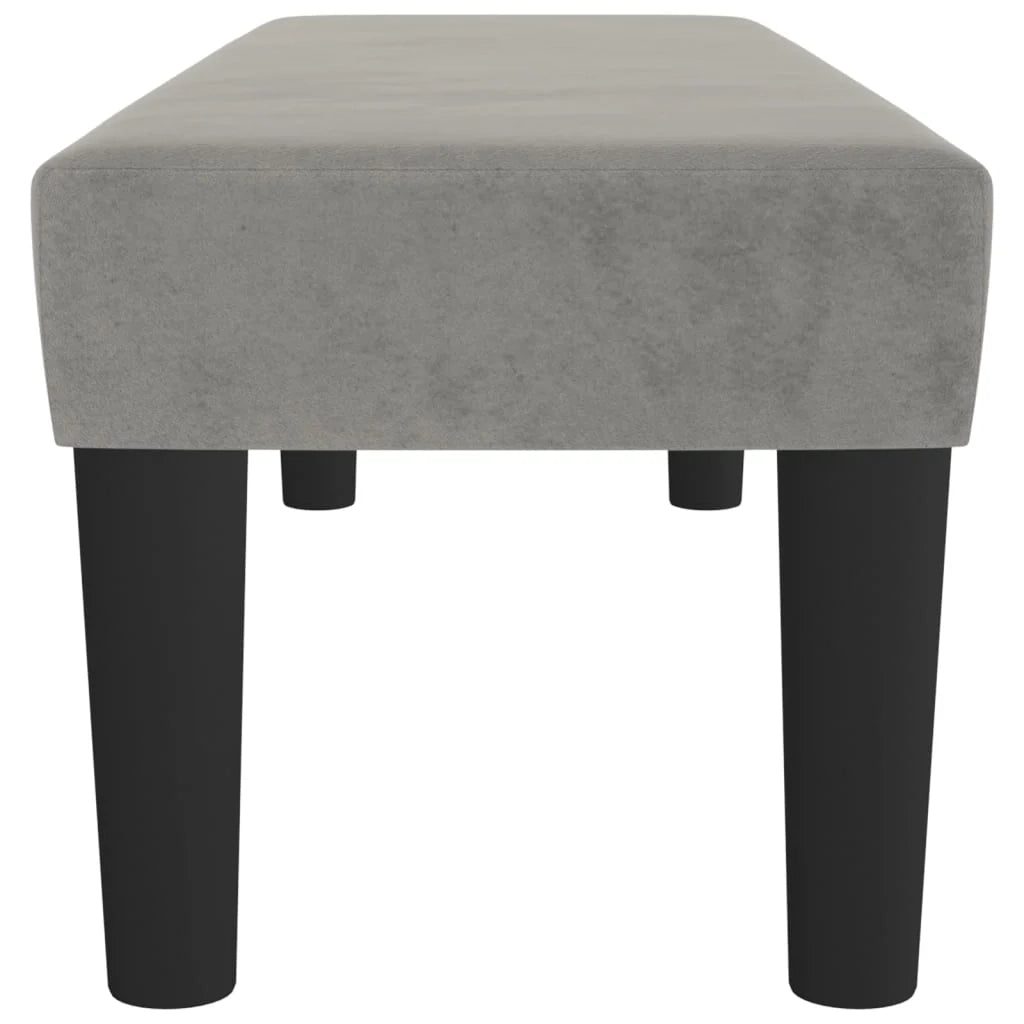 Panca/panca in velluto grigio chiaro 100 x 30 x 30 cm 02_0010548