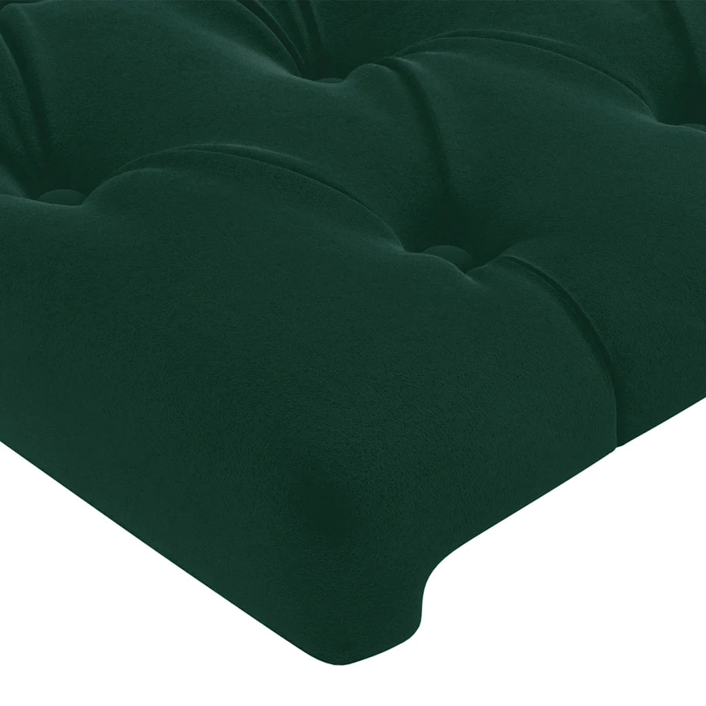 Testiera ad Orecchio Verde Scuro 163x16x78/88 cm in Velluto 3119161