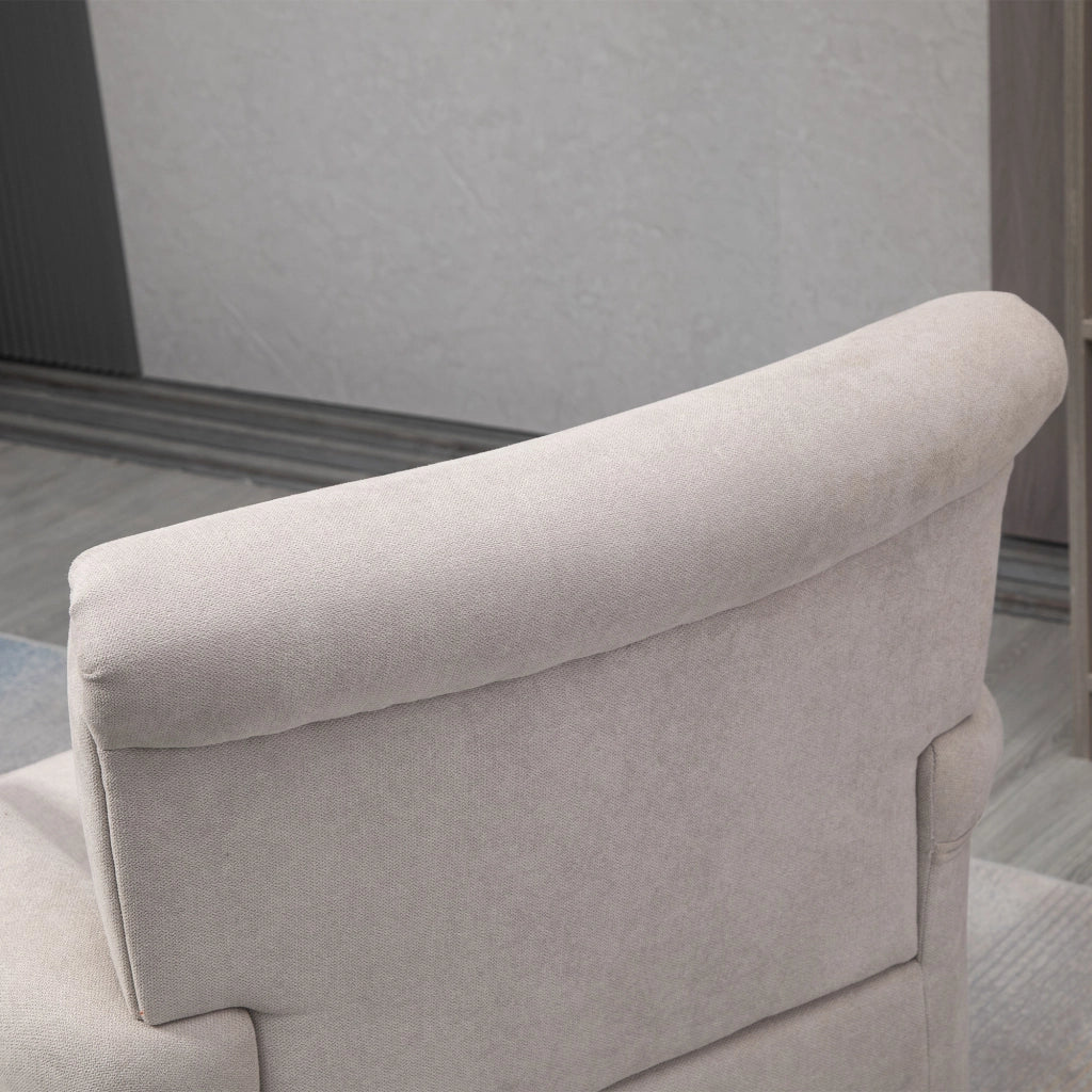Poltrona con Braccioli Stile Nordico ¨C Xylo ¨C Legno Poliestere Grigio Marrone 79x78x87cm