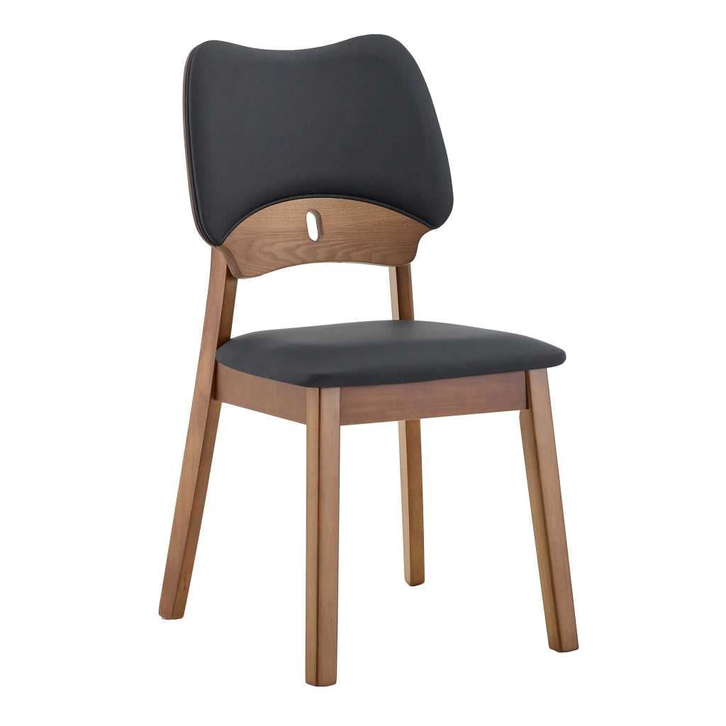 Set di 2 sedie da pranzo con schienale a farfalla, sedie moderne in legno con seduta imbottita, sedie di design per cucina, sala da pranzo e soggiorno