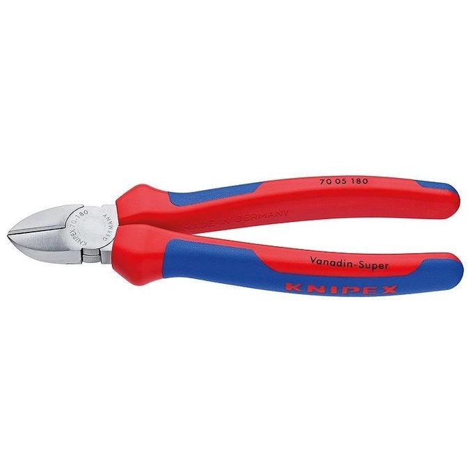 Knipex 70 05 140 Tronchese Laterale 140 mm acciaio al vanadio taglienti induzione 62 HRC impugnature multicomponente colore Cromo