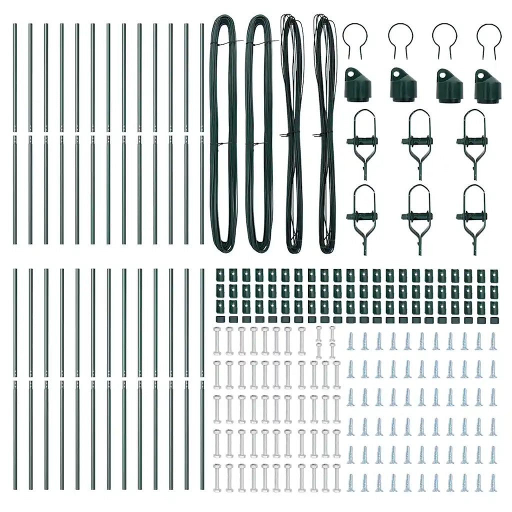 Palo della recinzione 26 pz Verde 3,2 x 3,2 x 190 cm CFW3826576