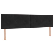 Testiera | Testata LED con strisce LED Nero 180 cm Velluto