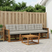 Set di divani da esterno 5 pcs Naturale e Grigio Chiaro 3381755