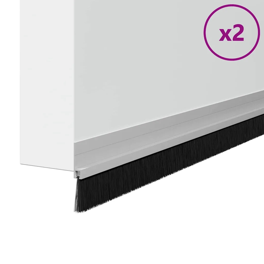 Spazzole per porte autoadesive 2 pz Argento 100 cm CFW7731830