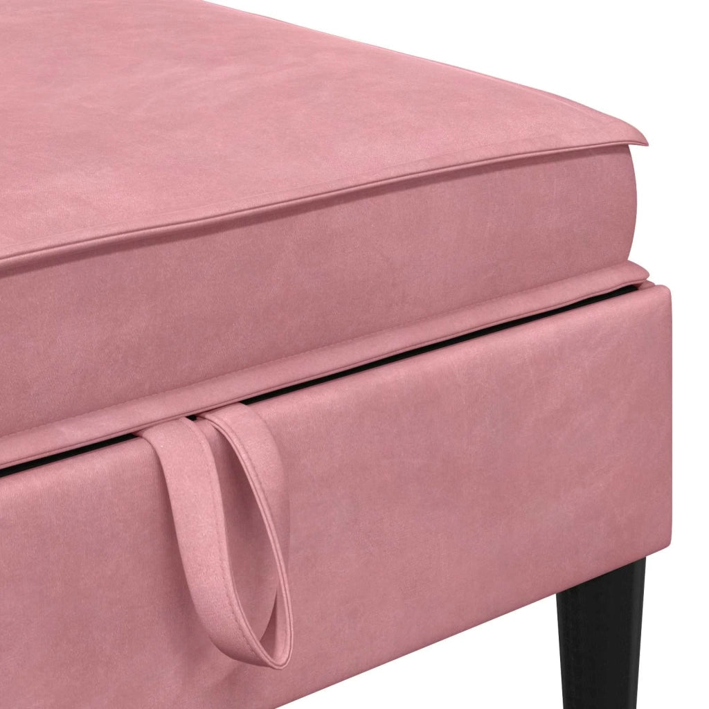 Set di mobili per il soggiorno con cuscino 6 pcs Rosa Velluto 3413747
