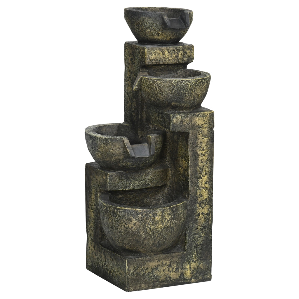 Fontana a Cascata 4 Livelli ¨C zephmum ¨C Multicolor 25x24x60 cm